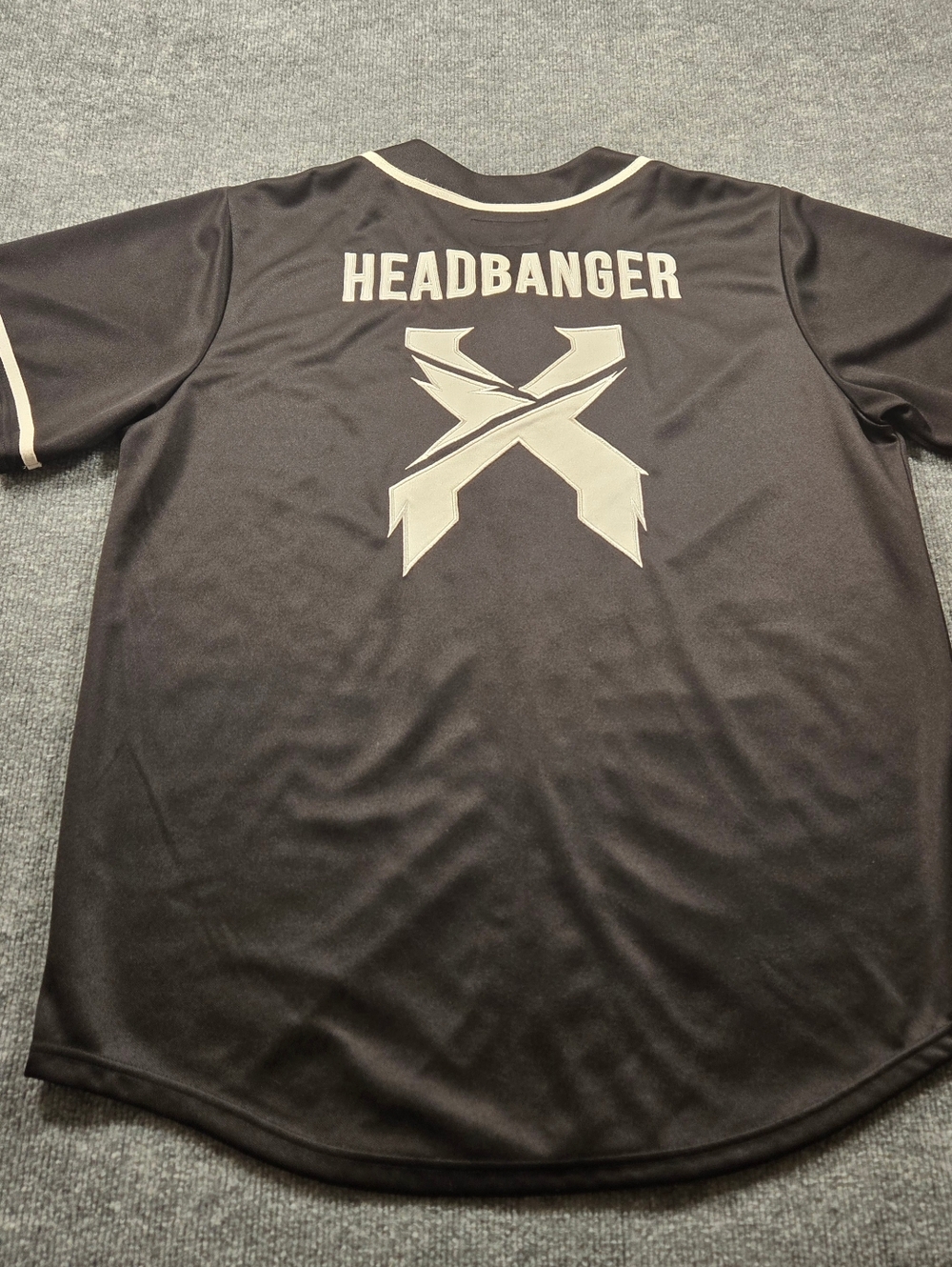 Excision Headbanger Baseball Jersey Black & White Size XL - Picture 12 of 12